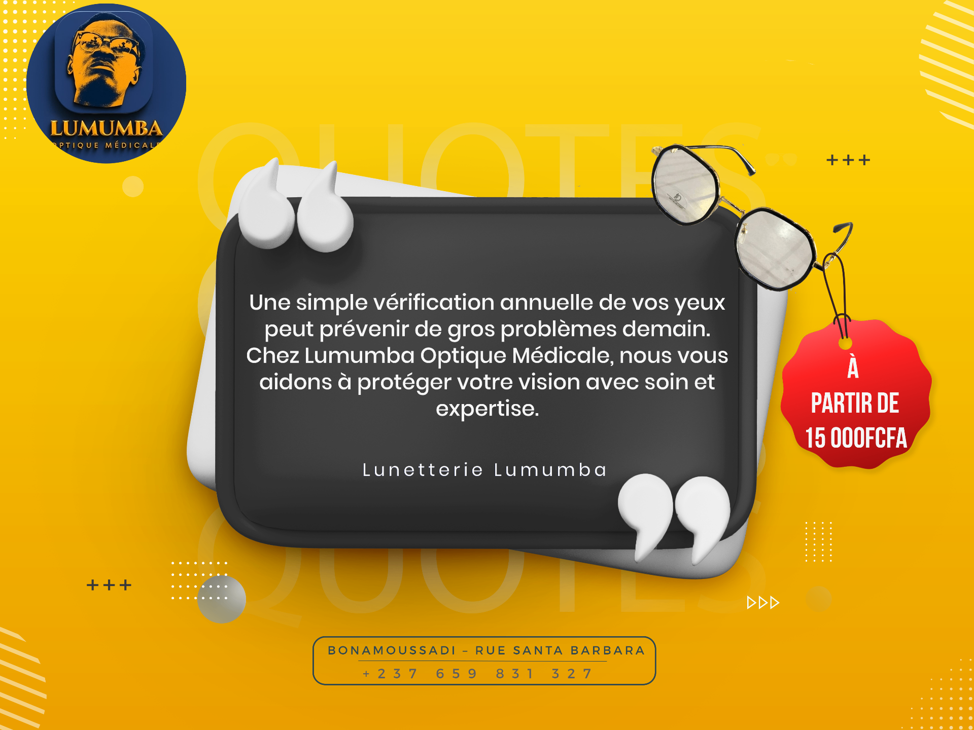Lumumba Optique - Citation